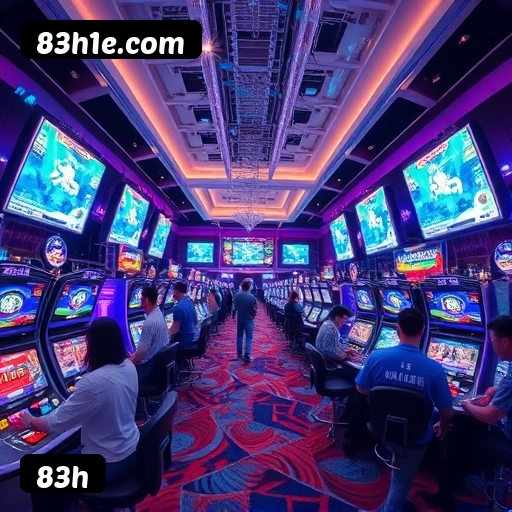 Plataforma 83h mostrando interface moderna, jogos certificados e recursos de segurança licenciados